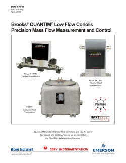 Brooks&reg; QUANTIM&reg; Low Flow Coriolis Precision Mass Flow