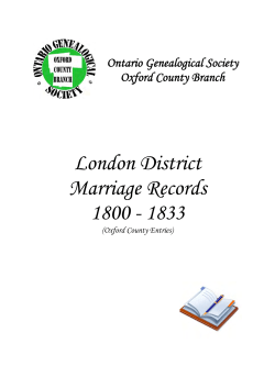 Oxford OGS - Ontario Genealogical Society