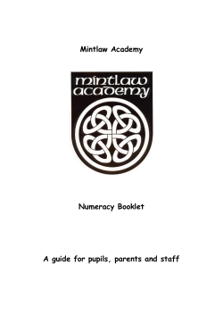 Numeracy booklet - Mintlaw Academy