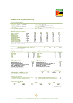 Mozambique - Country Summary - Forum for Economic and Trade