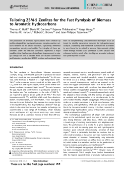 Tailoring ZSM‐5 Zeolites for the Fast Pyrolysis of Biomass to