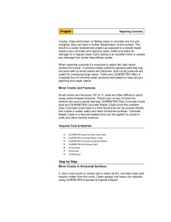 Minor Cracks and Fractures