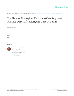 The Role of Ecological Factors in Causing Land