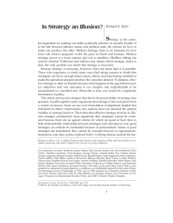 Is Strategy an Illusion?