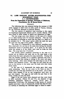 Life History Notes- Scaphiopus