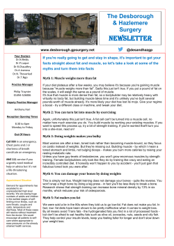 Surgery Newsletter &ndash; November - Desborough and Hazlemere