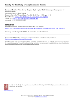 Society for the Study of Amphibians and Reptiles