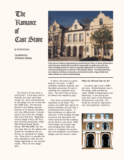 The Romance of Cast Stone
