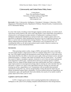 Cybersecurity and United States Policy Issues