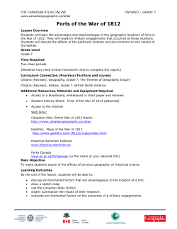 Forts of the War of 1812