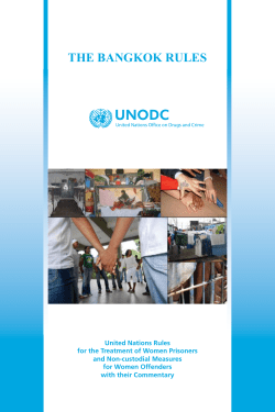 the bangkok rules - United Nations Office on Drugs and Crime