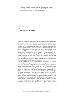 Euripides and the Politics of Form