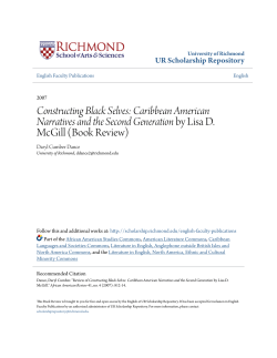 Constructing Black Selves: Caribbean American Narratives and