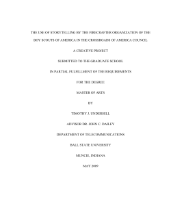 the use of storytelling by the firecrafter organization of the boy scouts