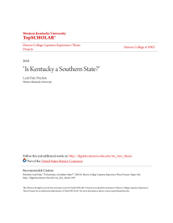 Is Kentucky a Southern State? - TopSCHOLAR