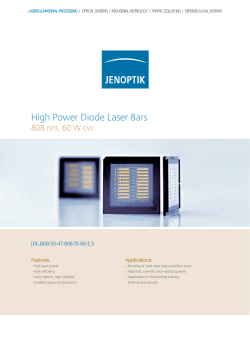 High Power Diode Laser Bars