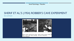 Sherif et al.`s (1954/1961) Robber`s Cave Experiment