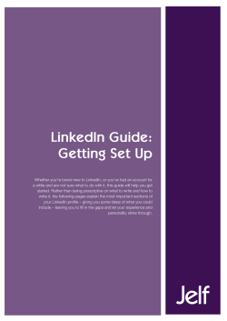 LinkedIn Guide: Getting Set Up
