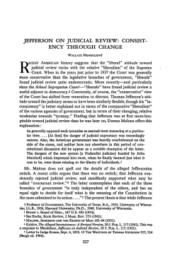 Jefferson on Judicial Review: Consistency