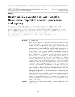 Health policy evolution in Lao People`s