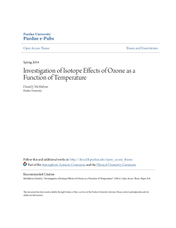Investigation of Isotope Effects of Ozone as a Function of Temperature