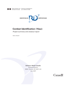 Combat Identification (15au) - Defense Technical Information Center