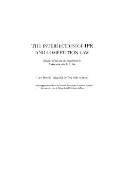 the intersection of ipr and competition law