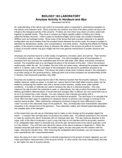 Amylase Activity in Hordeum and Mya