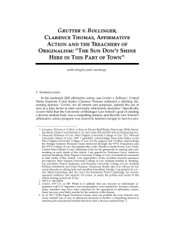 Grutter v. Bollinger, Clarence Thomas, Affirmative Action and the