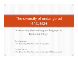 The diversity of endangered languages