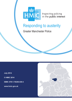 Greater Manchester &ndash; Responding to Austerity