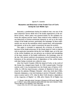 Spyros N. Asonitis Insecurity, a predominant feeling for medieval