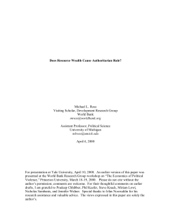 Does Resource Wealth Cause Authoritarian Rule?