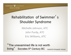 Rehabilita(on of Swimmer`s Shoulder Syndrome