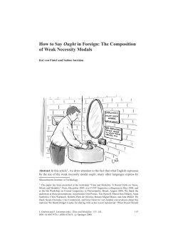 How to Say Ought in Foreign: The Composition of Weak