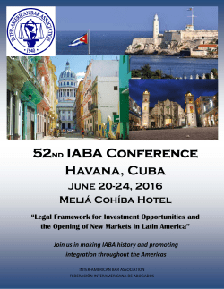52nd IABA Conference Havana, Cuba