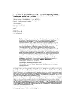 Local Ratio - The Faculty of Mathematics and Computer Science