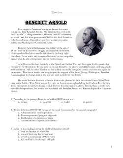 benedict arnold