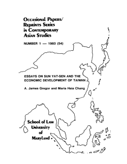 Essays on Sun Yat-sen and the Economic Development of Taiwan