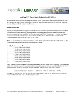 Adding X, Y Coordinate Data in ArcGIS 10.3.x