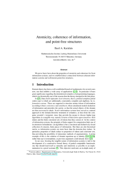Atomicity, coherence of information, and point