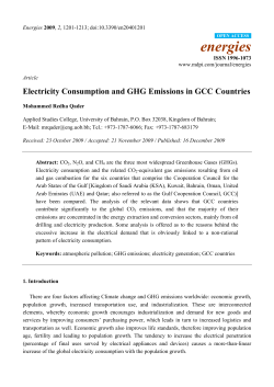 Electricity Consumption and GHG Emissions in GCC Countries