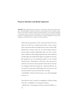 Property Identities and Modal Arguments