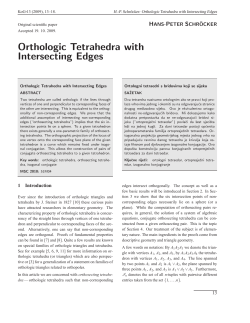 Orthologic Tetrahedra with Intersecting Edges