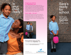 Sara`s ready for school. - The Asthma Society of Canada