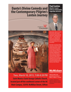 Dante`s Divine Comedy and the Contemporary Pilgrim`s Lenten