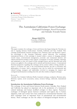 The Australasian-Californian Forest Exchange