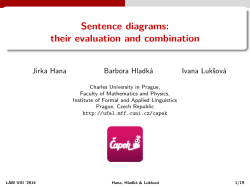 Sentence diagrams - Institute of Formal and Applied Linguistics