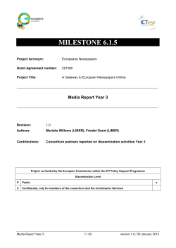 milestone 6.1.5 - Europeana Newspapers