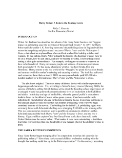 Harry Potter: A Link to the Fantasy Genre